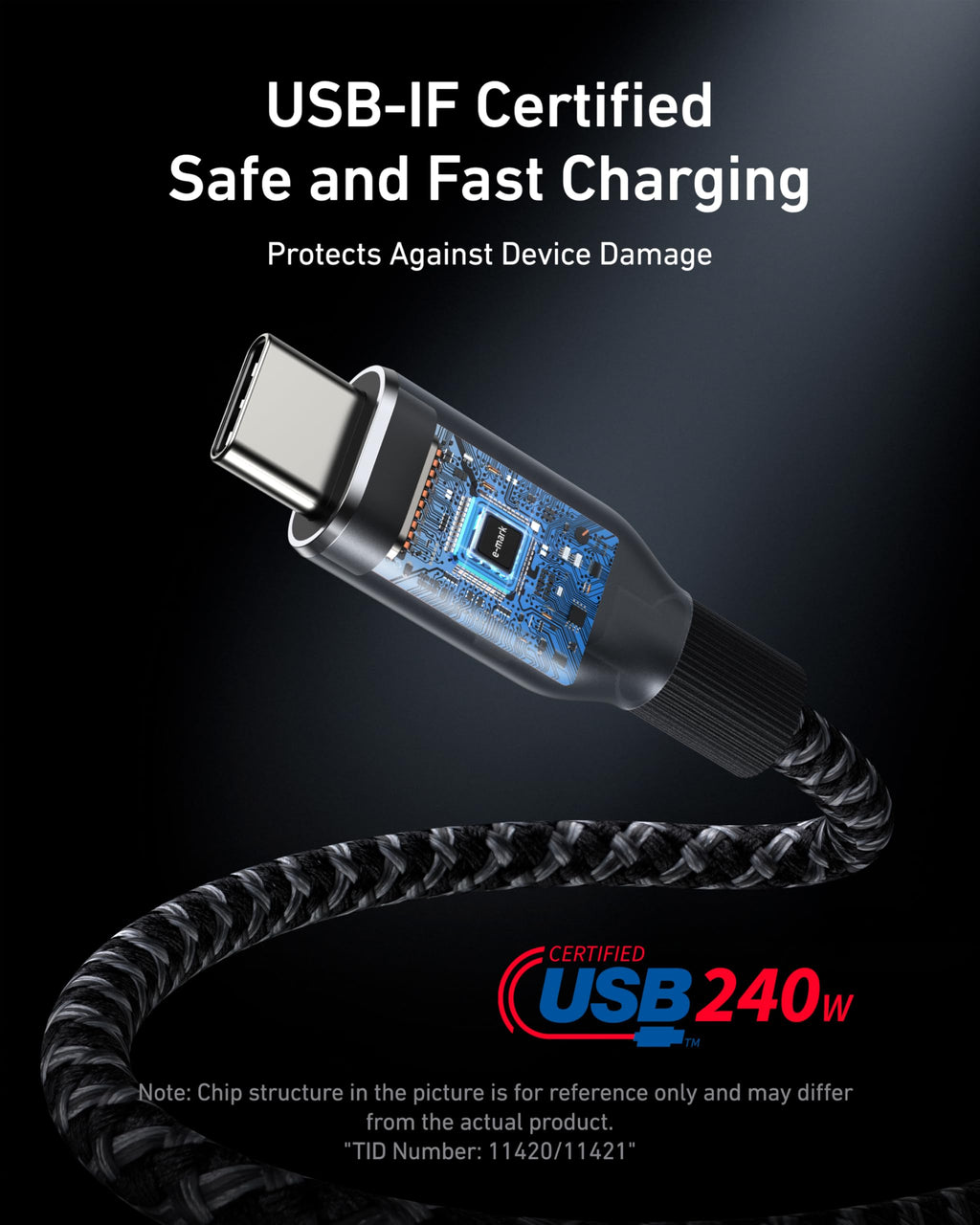 Anker Nano 75W Car Charger and Anker Prime USB-C to USB-C Cable (240W, Upcycled-Braided)