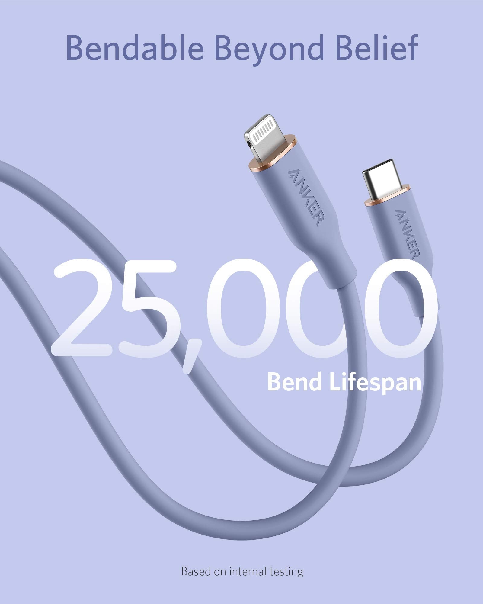 Refurbished Anker 641 USB-C to Lightning Cable (Flow, Silicone)